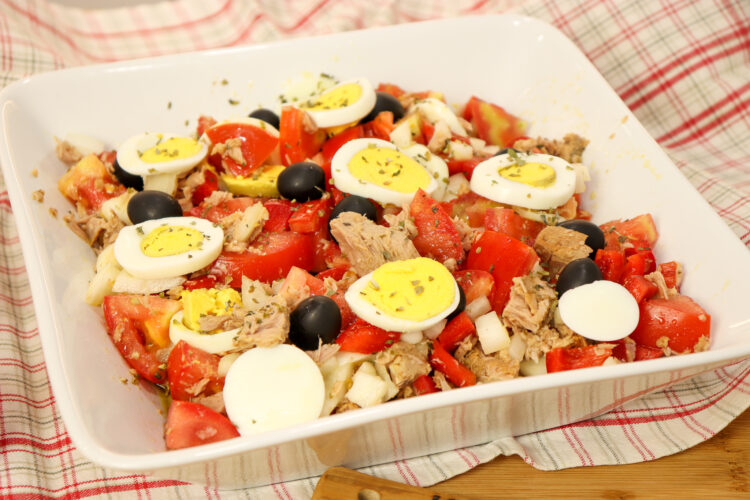 Salada Fria de Atum, Tomate e Ovo