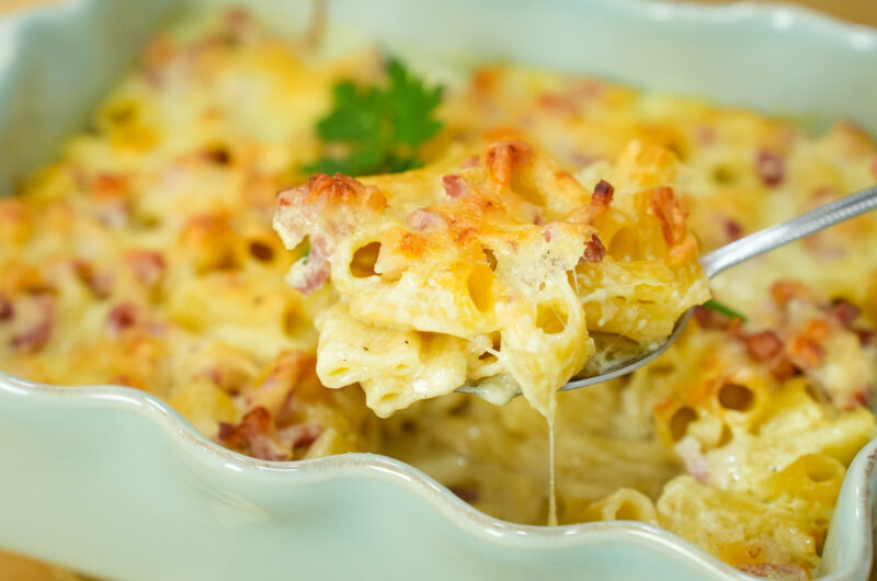 Macarrão com Bacon no Forno em 30 minutos