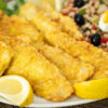 Filetes de Pescada com Salada de Feijão Frade