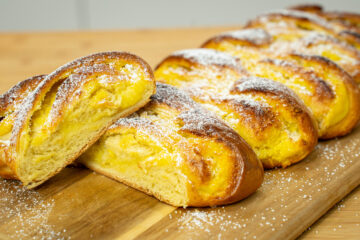 Trança de Creme Pasteleiro e Coco
