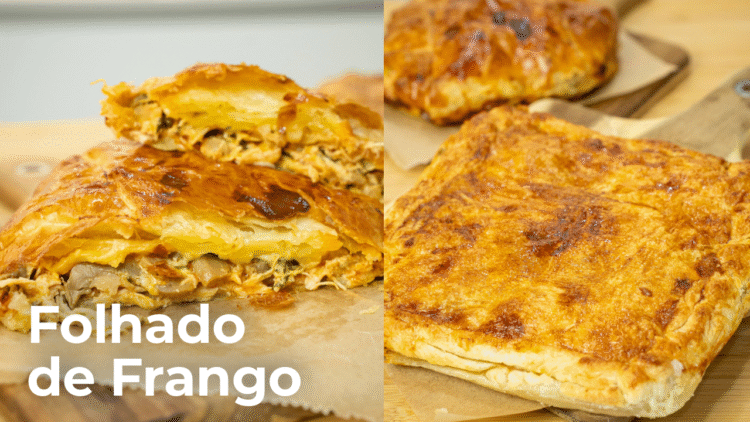 Folhado de Frango e Cogumelos na Airfryer