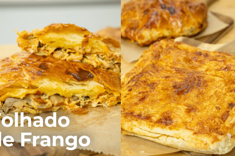 Folhado de Frango e Cogumelos na Airfryer