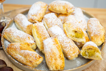 Folhados de Castanha e Vinho do Porto