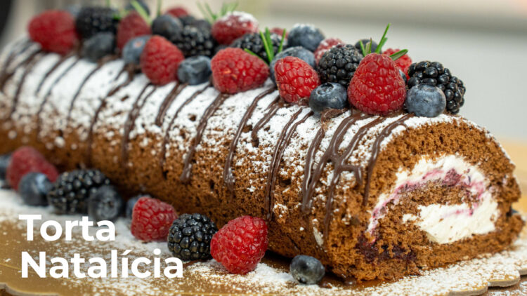 Torta de Chocolate e Frutos Vermelhos