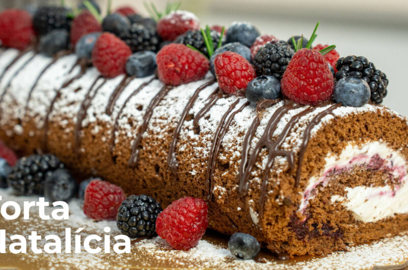Torta de Chocolate e Frutos Vermelhos