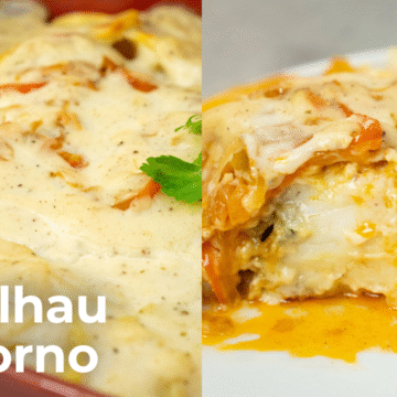 Bacalhau Gratinado no Forno com Bechamel