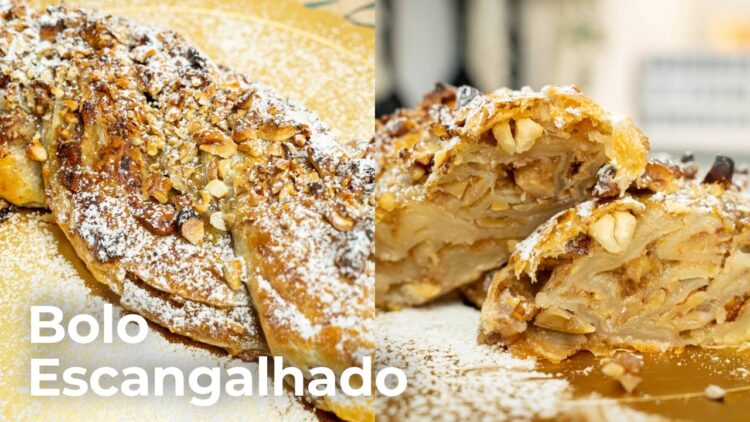 Bolo Escangalhado Folhado de Natal com Maçã