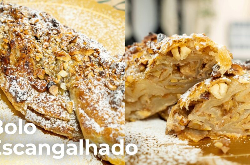 Bolo Escangalhado Folhado de Natal com Maçã