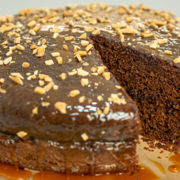 Bolo de Chocolate com Caramelo Salgado Bem Fofo