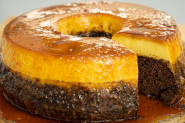 Bolo Pudim de Coco e Chocolate