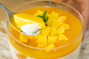 Panacota de Manga Cremosa e Fresca