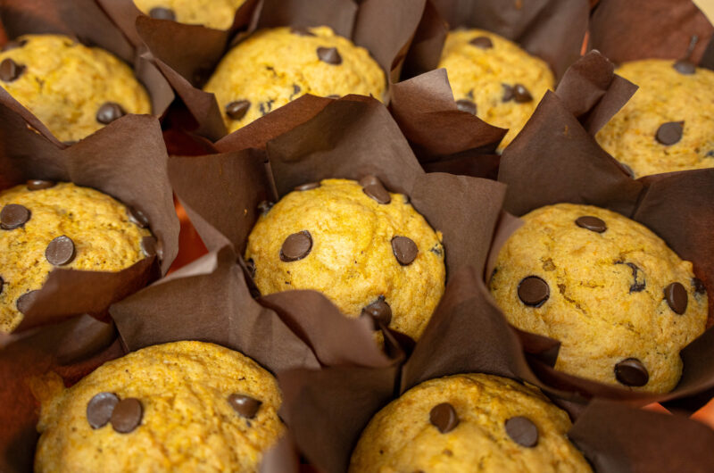 Muffins de Abóbora com Pepitas de Chocolate